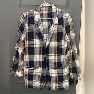 Vintage Plaid Blazer Jacket